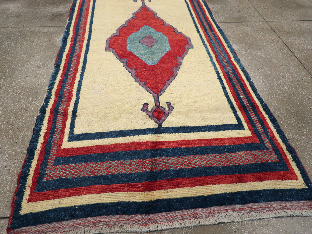 Vintage Persian Gabbeh Rug, No.27000 - Staging