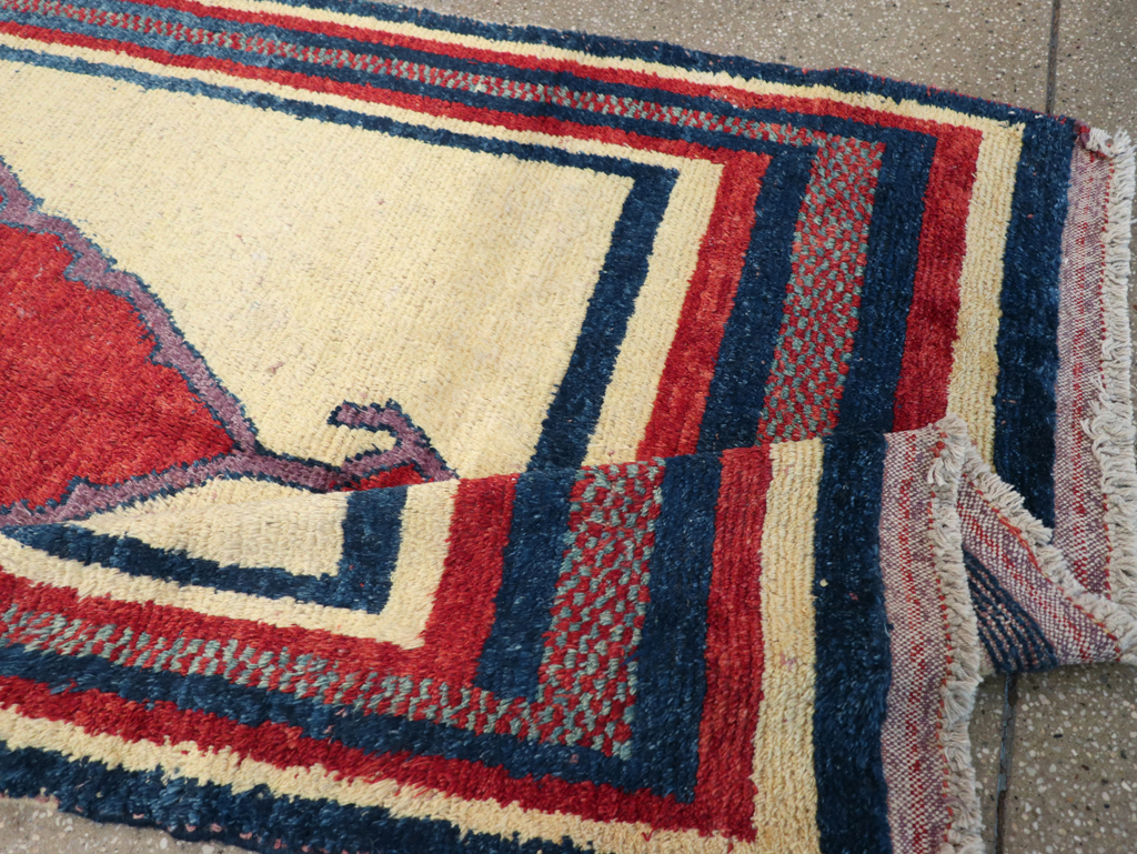 Vintage Persian Gabbeh Rug, No.27000 - Staging