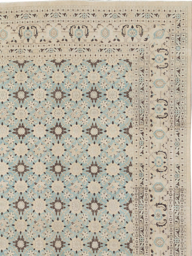 Vintage Persian Mashad Square Carpet, No.27004 - Staging