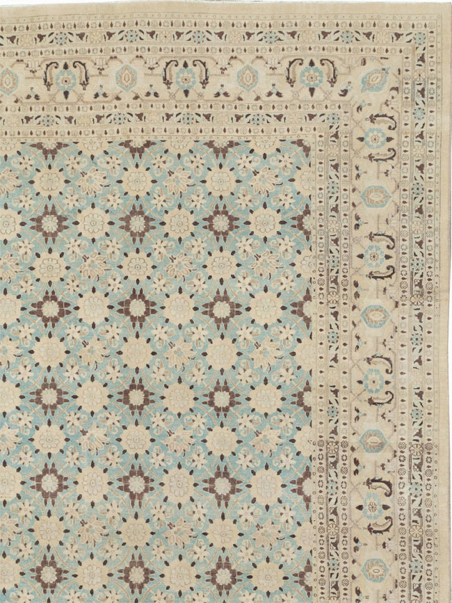 Vintage Persian Mashad Square Carpet, No.27004 - Staging