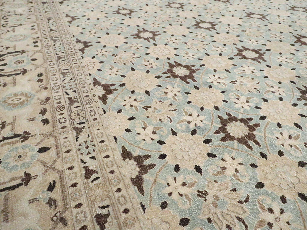 Vintage Persian Mashad Square Carpet, No.27004 - Staging