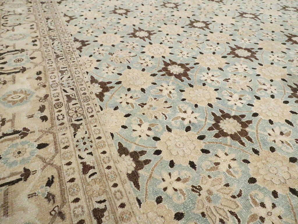 Vintage Persian Mashad Square Carpet, No.27004 - Staging