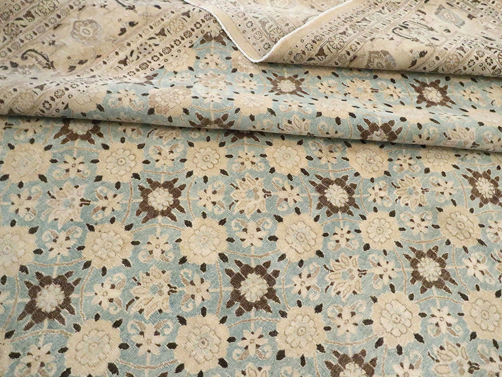 Vintage Persian Mashad Square Carpet, No.27004 - Staging