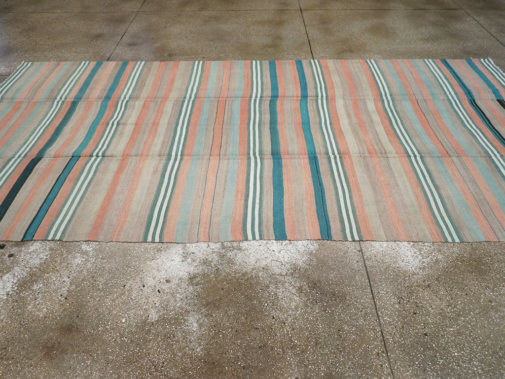 Vintage Turkish Flatweave Kilim, No.27020 - Staging