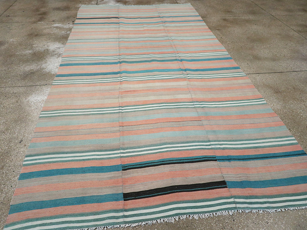 Vintage Turkish Flatweave Kilim, No.27020 - Staging