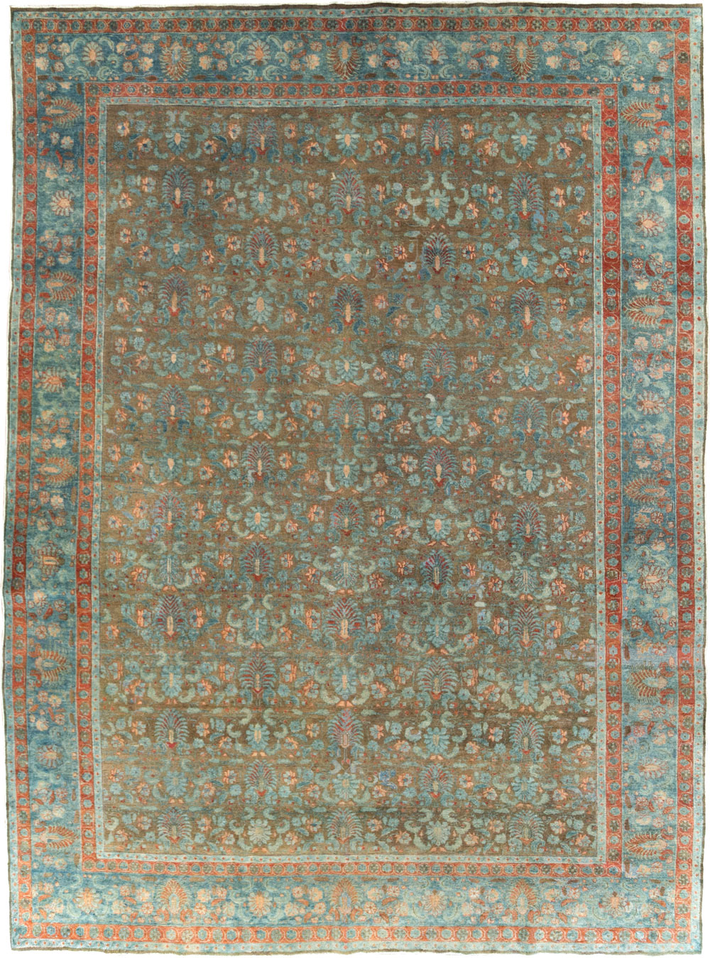 Antique Persian Tabriz Carpet, No.27022 - Staging