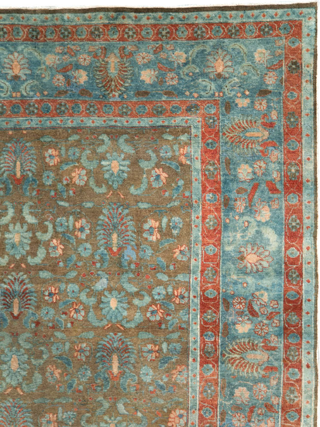Antique Persian Tabriz Carpet, No.27022 - Staging