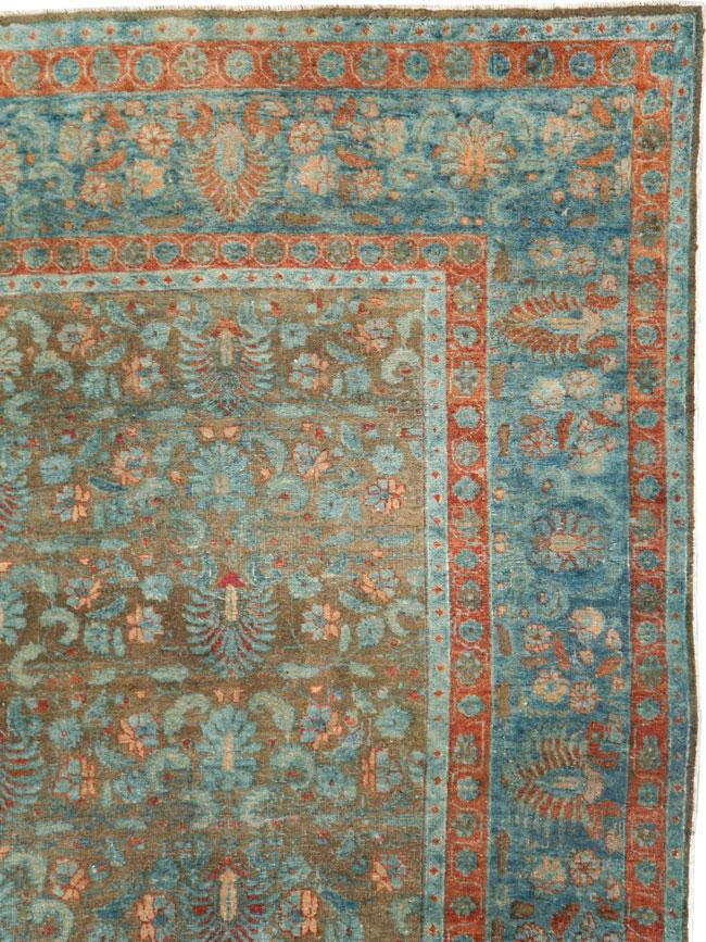 Antique Persian Tabriz Carpet, No.27022 - Staging