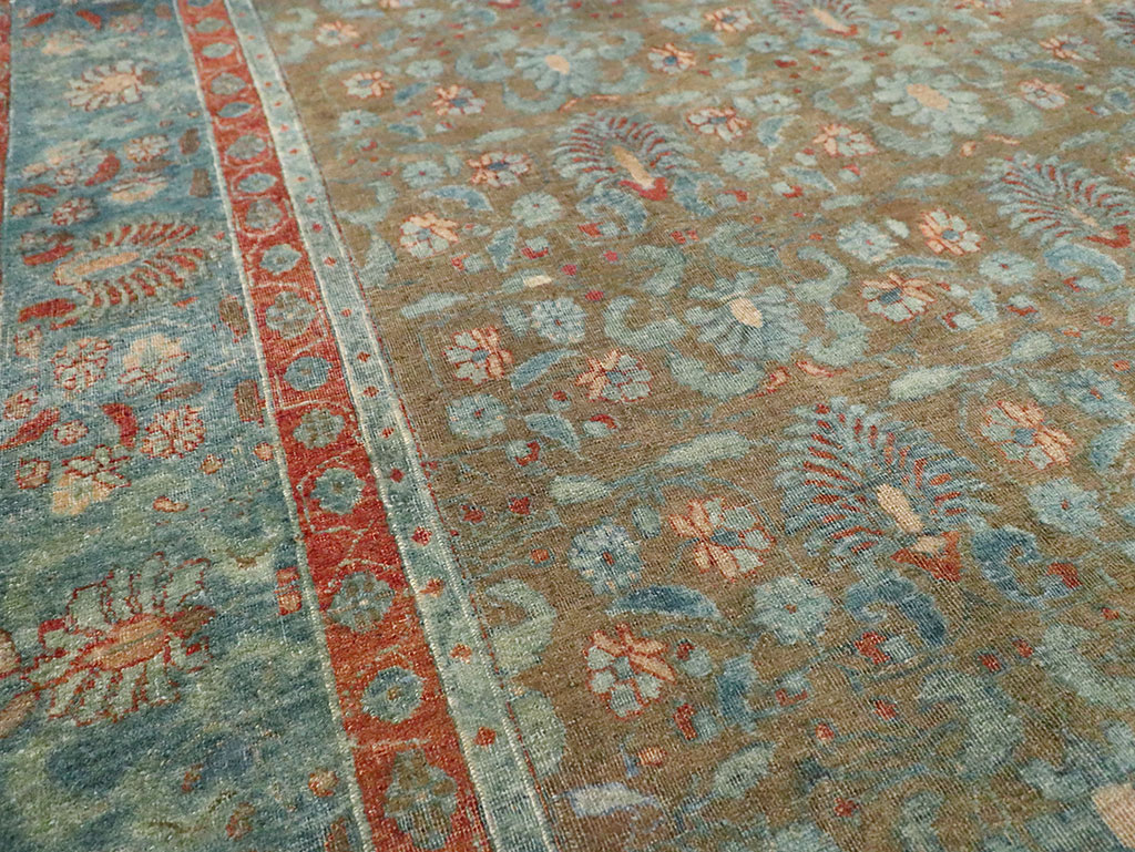Antique Persian Tabriz Carpet, No.27022 - Staging
