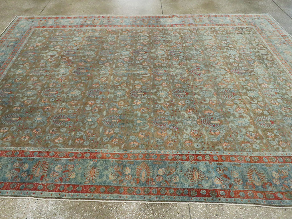 Antique Persian Tabriz Carpet, No.27022 - Staging