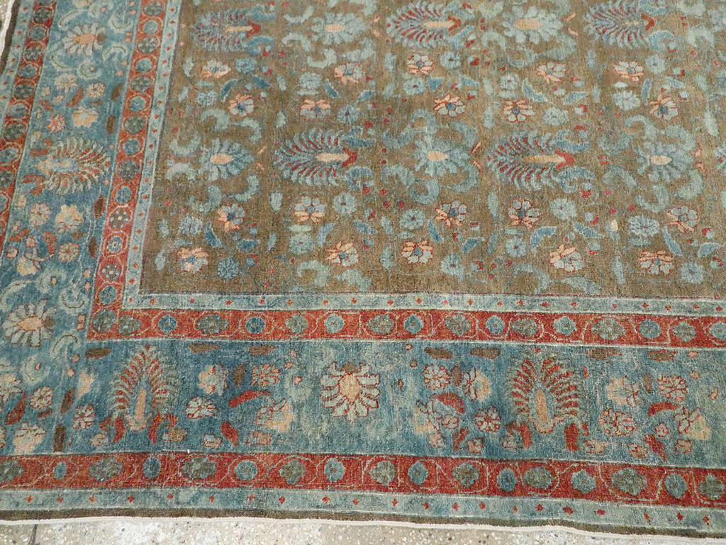 Antique Persian Tabriz Carpet, No.27022 - Staging