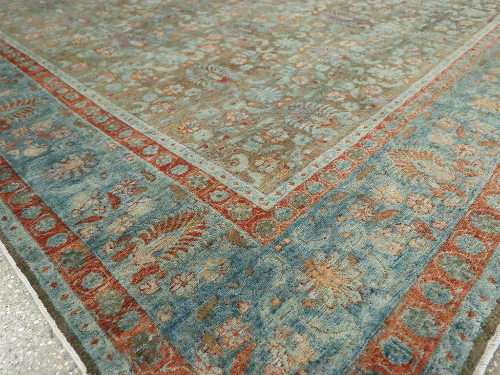 Antique Persian Tabriz Carpet, No.27022 - Staging