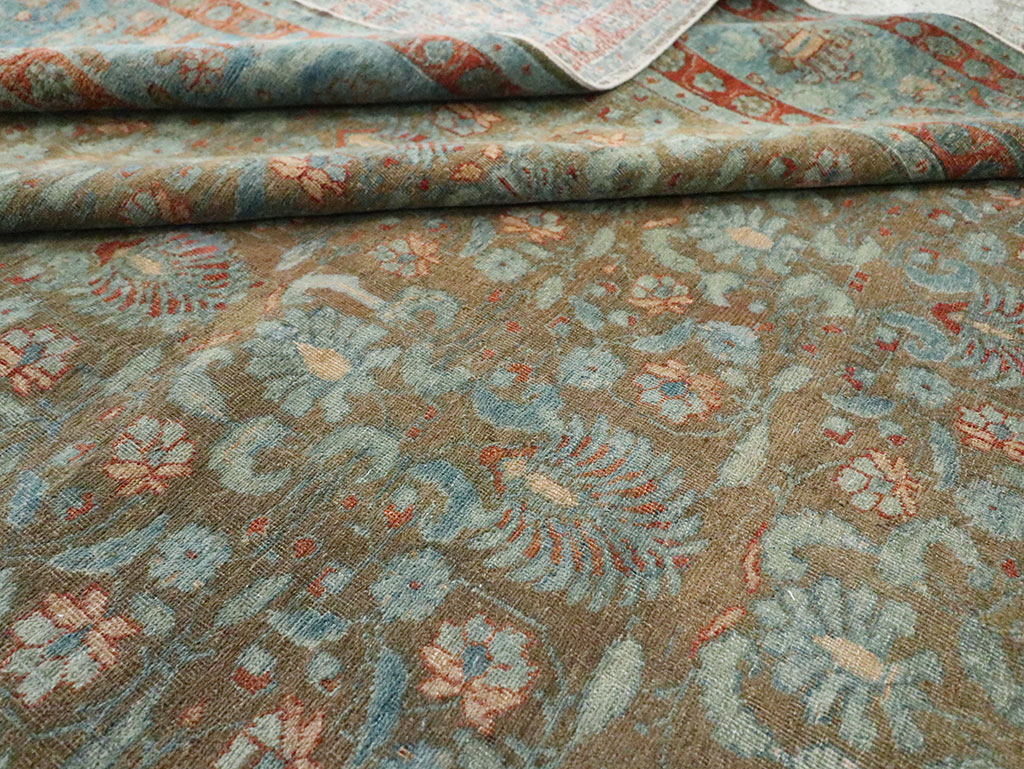 Antique Persian Tabriz Carpet, No.27022 - Staging