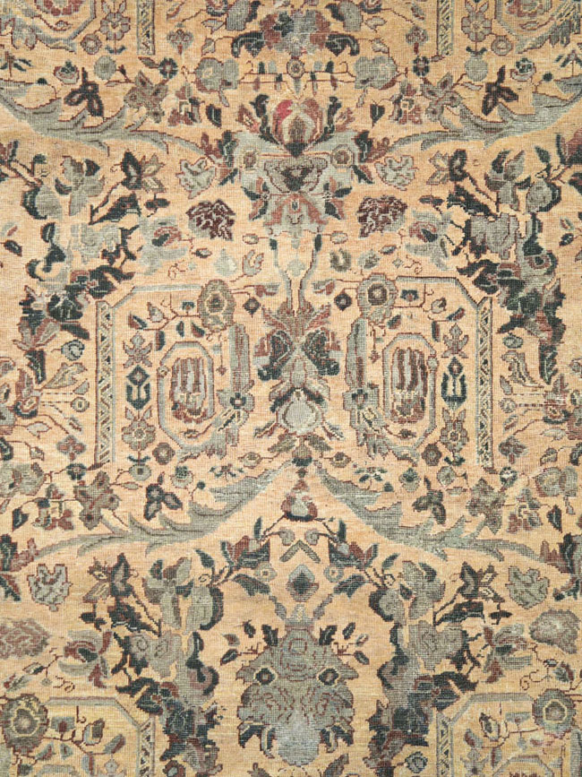 Antique Persian Mahal Carpet, No.27026 - Staging