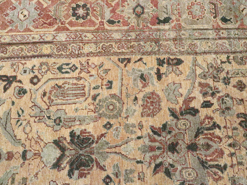 Antique Persian Mahal Carpet, No.27026 - Staging