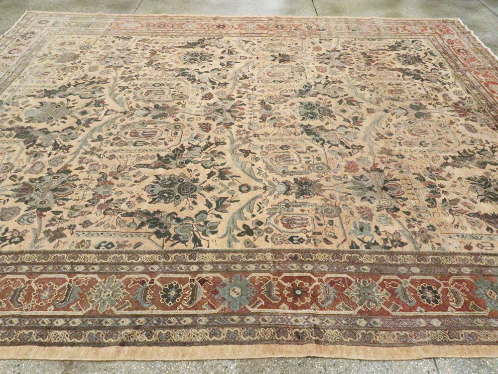 Antique Persian Mahal Carpet, No.27026 - Staging