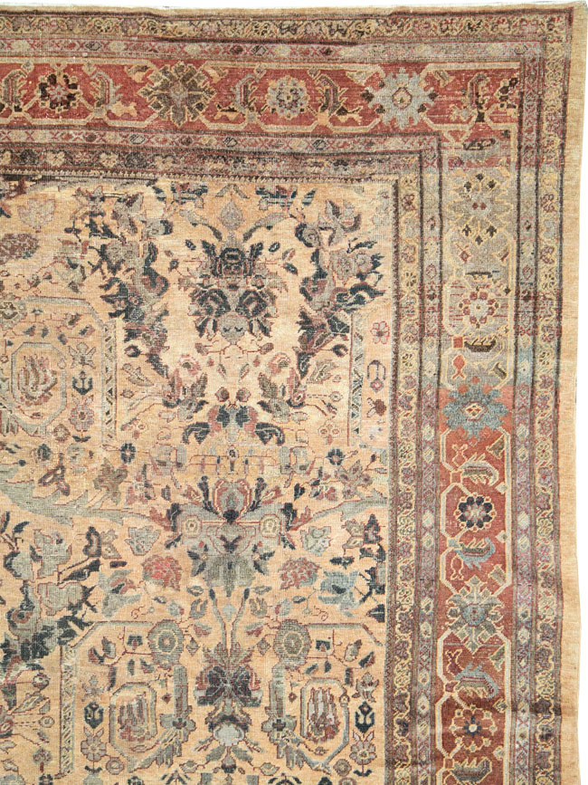 Antique Persian Mahal Carpet, No.27026 - Staging