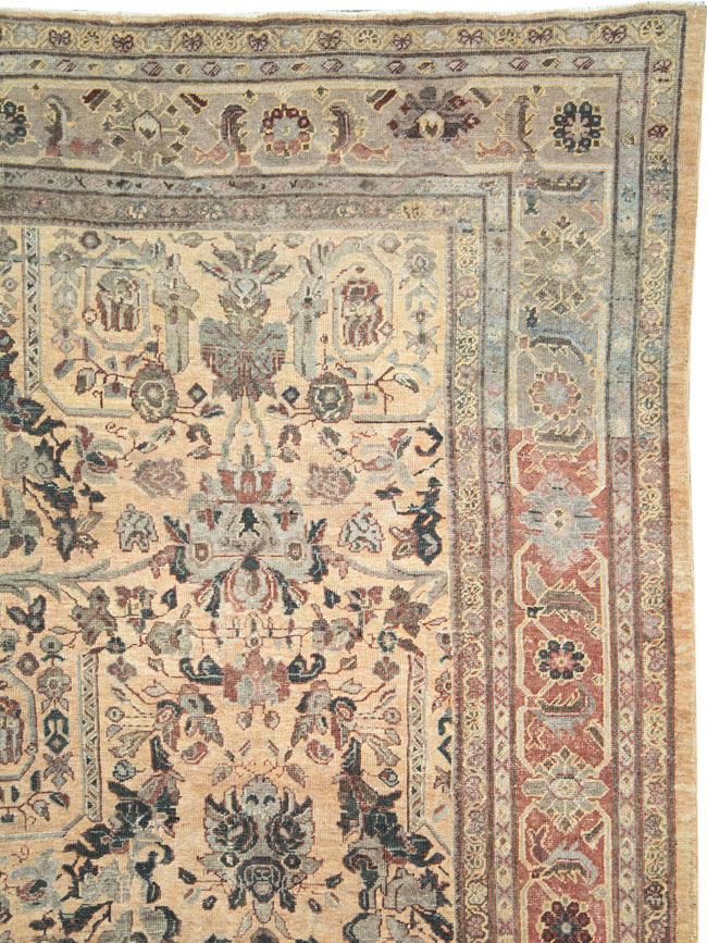 Antique Persian Mahal Carpet, No.27026 - Staging