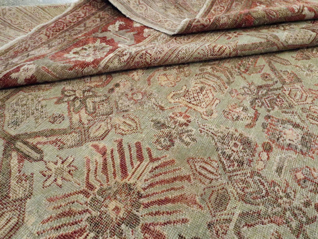 Antique Persian Mahal Room Size Carpet, No.27027 - Staging