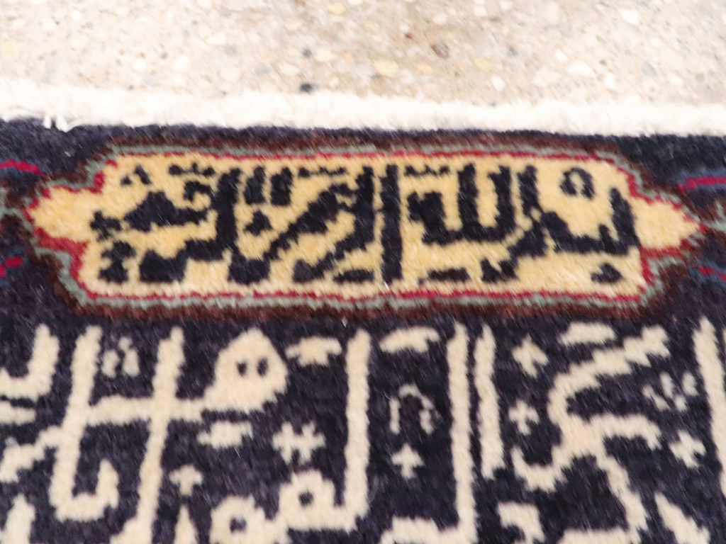 Vintage Persian Tabriz Pictorial Rug, No.27040 - Staging