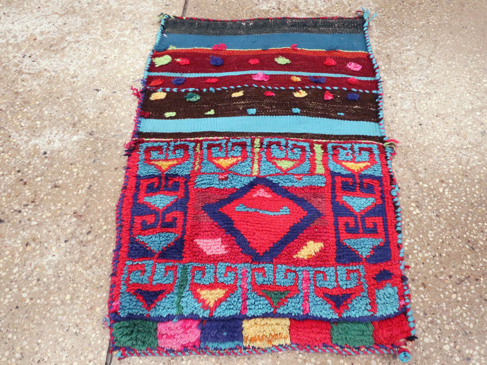 Vintage Persian Kurdish Bag Face, No.27053 - Staging