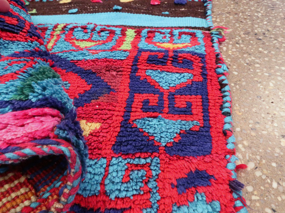 Vintage Persian Kurdish Bag Face, No.27053 - Staging