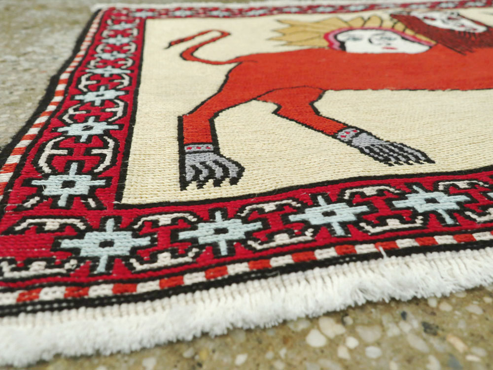 Vintage Persian Pictorial Kilim (Pair: 2 of 2), No.27058 - Staging