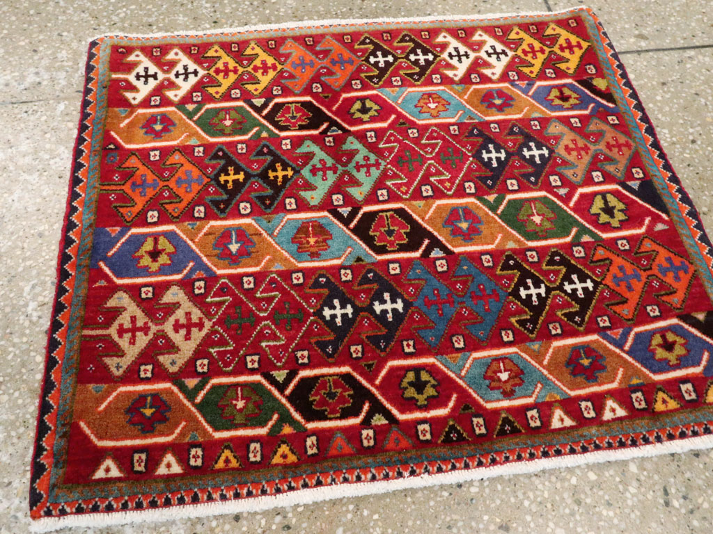 Vintage Persian Afshar Rug (Pair: 1 of 2), No.27059 - Staging