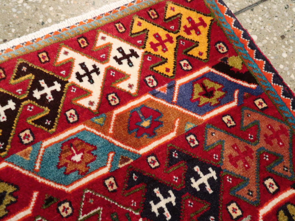 Vintage Persian Afshar Rug (Pair: 1 of 2), No.27059 - Staging