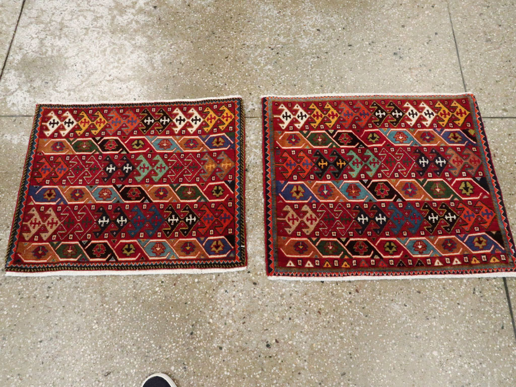 Vintage Persian Afshar Rug (Pair: 1 of 2), No.27059 - Staging