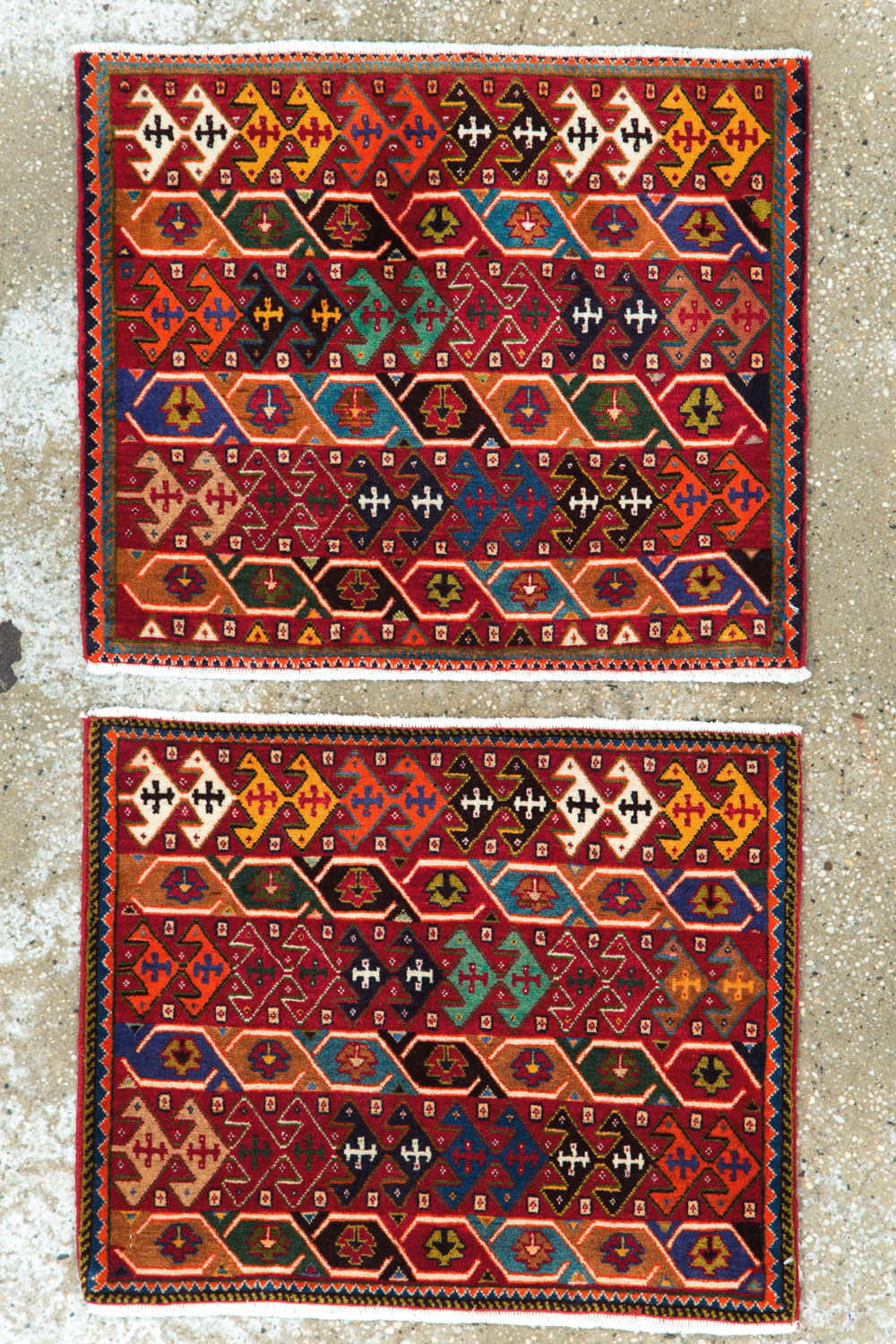 Vintage Persian Afshar Rug (Pair: 1 of 2), No.27059 - Staging