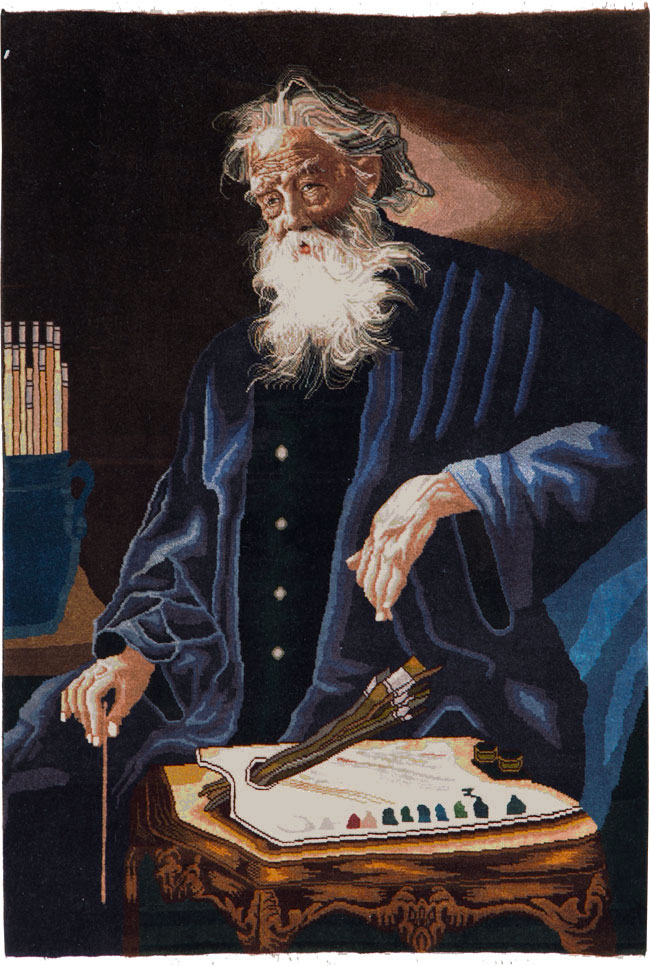 Persian Tabriz Pictorial Rug, No.27064 - Staging