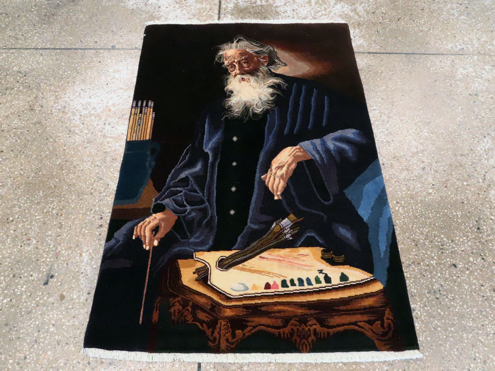 Persian Tabriz Pictorial Rug, No.27064 - Staging