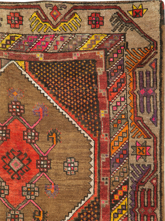 Vintage Persian Kurd Gallery Rug, No.27072 - Staging