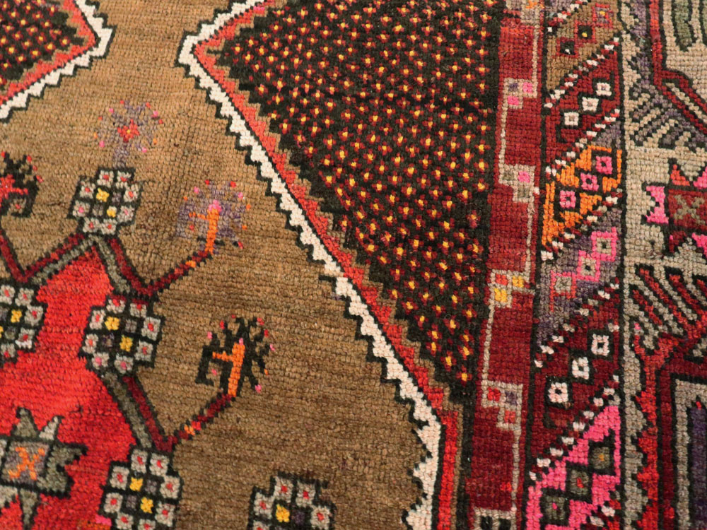 Vintage Persian Kurd Gallery Rug, No.27072 - Staging