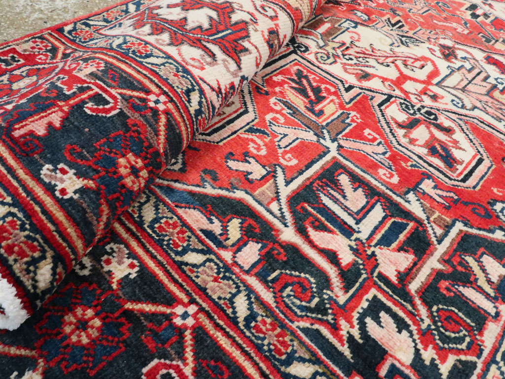 Vintage Persian Heriz Sampler Rug, No.27078 - Staging