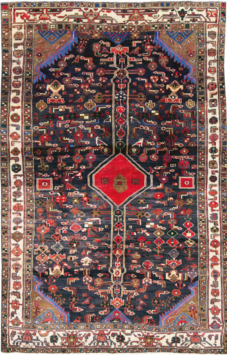 Vintage Persian Malayer Rug, No.27079 - Staging