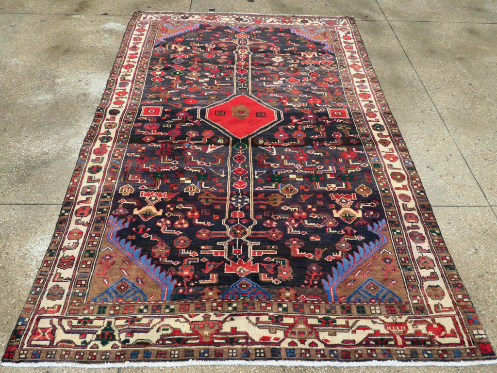 Vintage Persian Malayer Rug, No.27079 - Staging