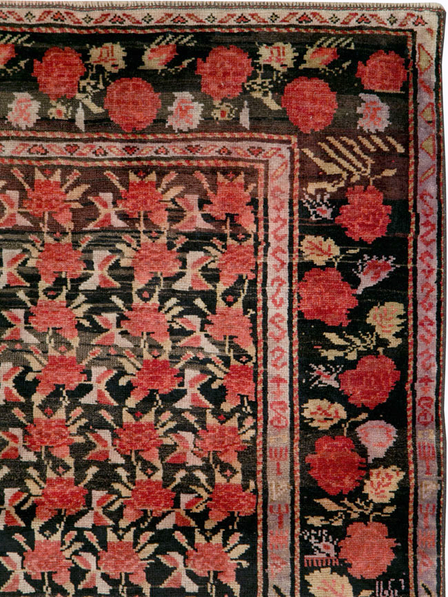 Vintage Caucasian Karabagh Accent Rug, No.27084 - Staging