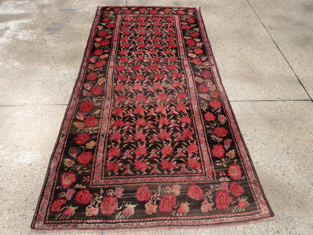 Vintage Caucasian Karabagh Accent Rug, No.27084 - Staging