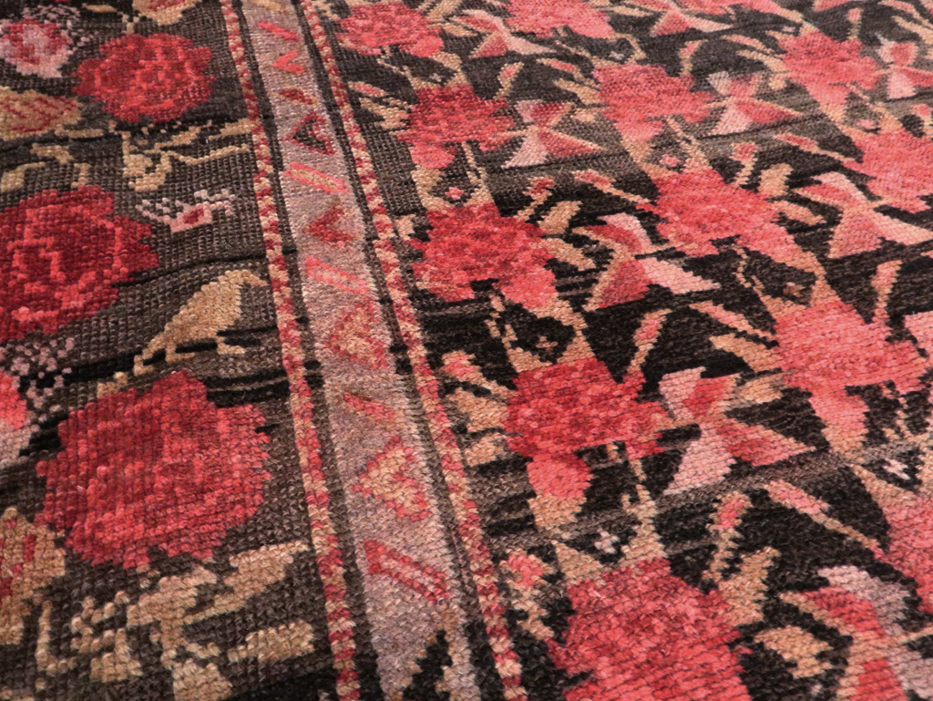 Vintage Caucasian Karabagh Accent Rug, No.27084 - Staging