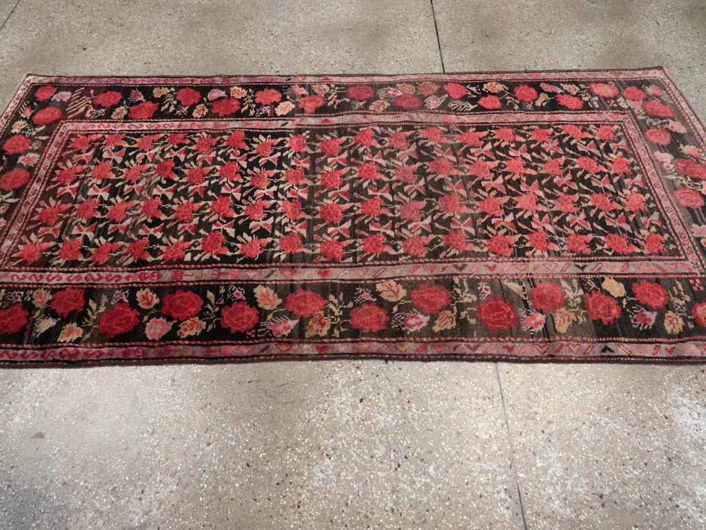 Vintage Caucasian Karabagh Accent Rug, No.27084 - Staging