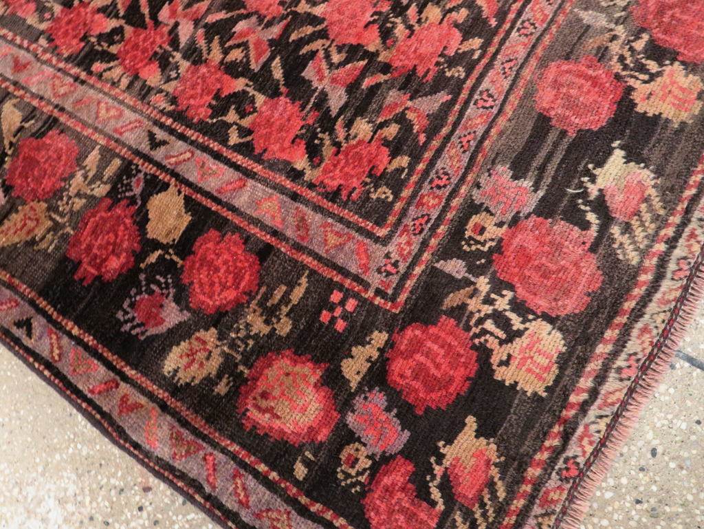 Vintage Caucasian Karabagh Accent Rug, No.27084 - Staging