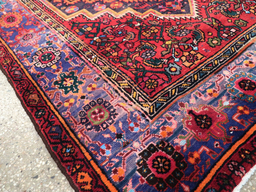 Vintage Persian Hamadan Rug, No.27091 - Staging