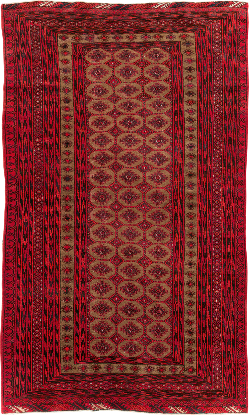 Vintage Turkoman Rug, No.27097 - Staging