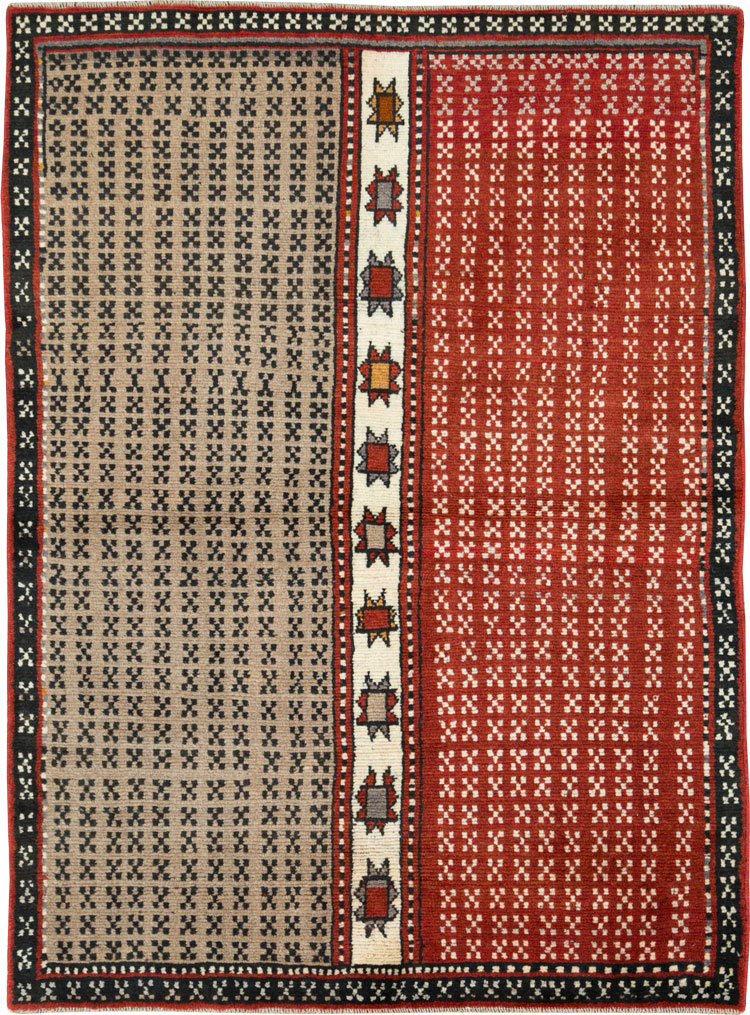 Vintage Persian Baluch Throw Rug, No.27099 - Staging