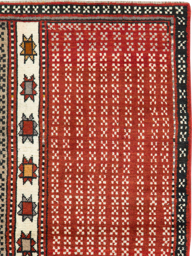 Vintage Persian Baluch Throw Rug, No.27099 - Staging