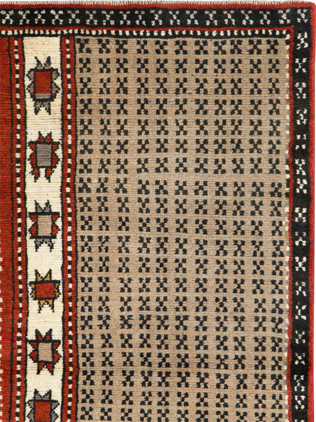 Vintage Persian Baluch Throw Rug, No.27099 - Staging