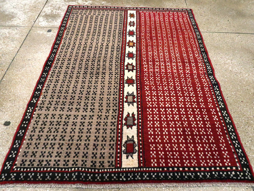 Vintage Persian Baluch Throw Rug, No.27099 - Staging