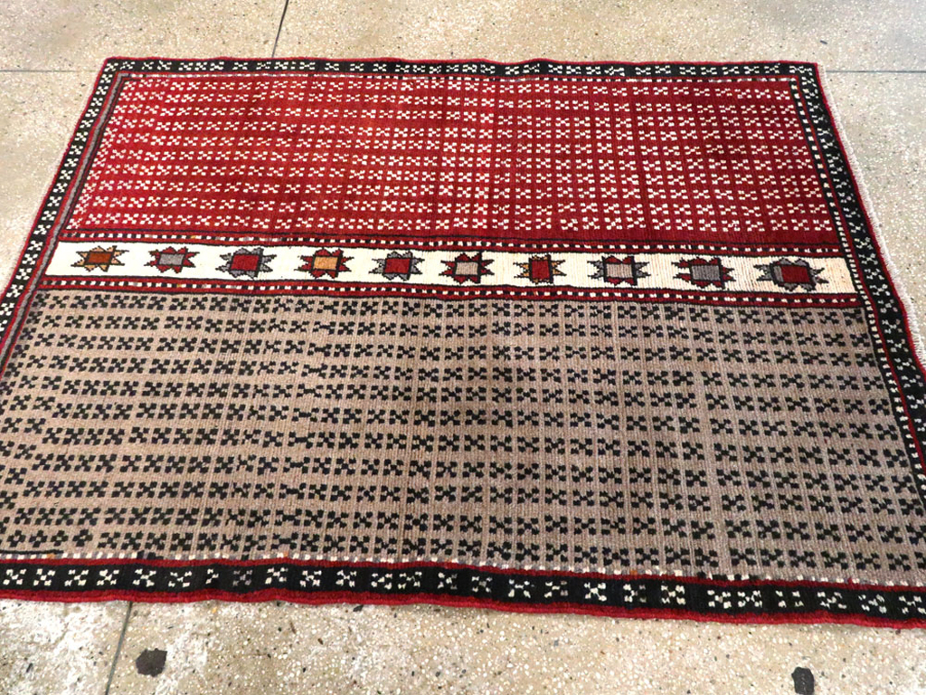 Vintage Persian Baluch Throw Rug, No.27099 - Staging